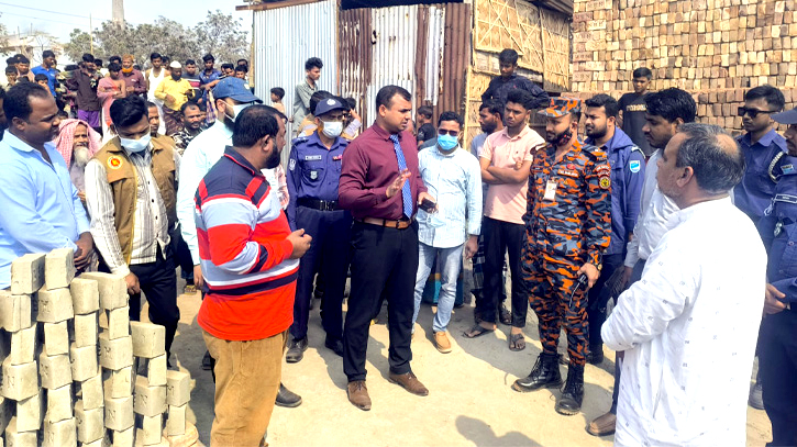 Crackdown on Illegal Brick Kilns  in N’ganj, Fined 2 Lakh Taka