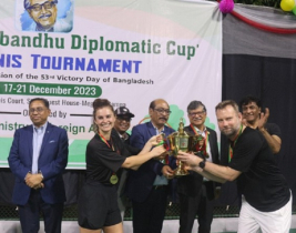 Denmark wins “2nd Bangabandhu Diplomatic Cup” tennis tournament held