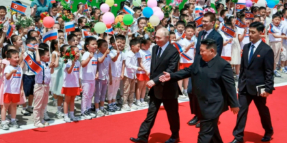 Putin enjoys red carpet welcome in North Korea