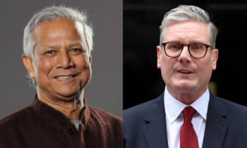 British PM greets Chief Adviser Prof Yunus, desires to work with him