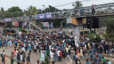 Students block Science Lab intersection disrupting traffic